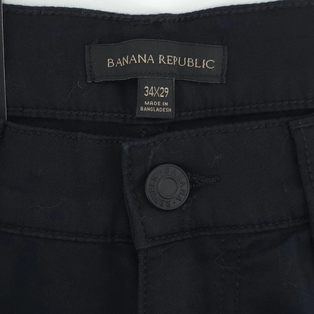 Banana Republic 5-Pocket Pant Mens Pants 34x29 Black Stretch Casual - NWT